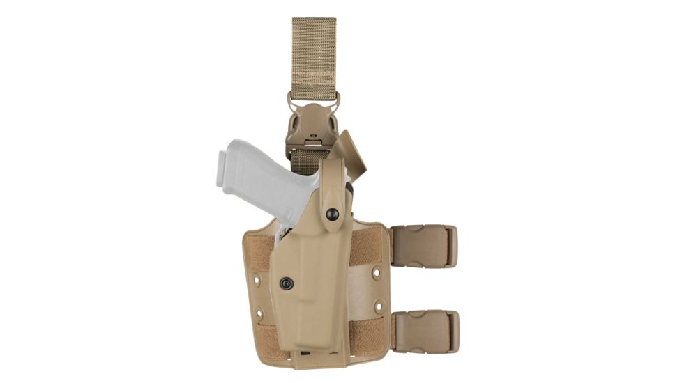 Safariland 6005 SLS Tactical Holster w/Quick Release, Sig Sauer P226 w/SF Mr14 Rail &amp; SF X200/X300 4.41in., STX Flat Dark Earth, Right Hand, 6005-7700-551