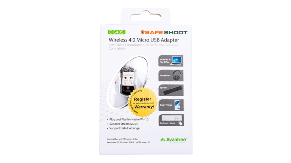 SafeShoot Wireless Bluetooth Adapter, Micro-USB 4.0, Black, AC-11