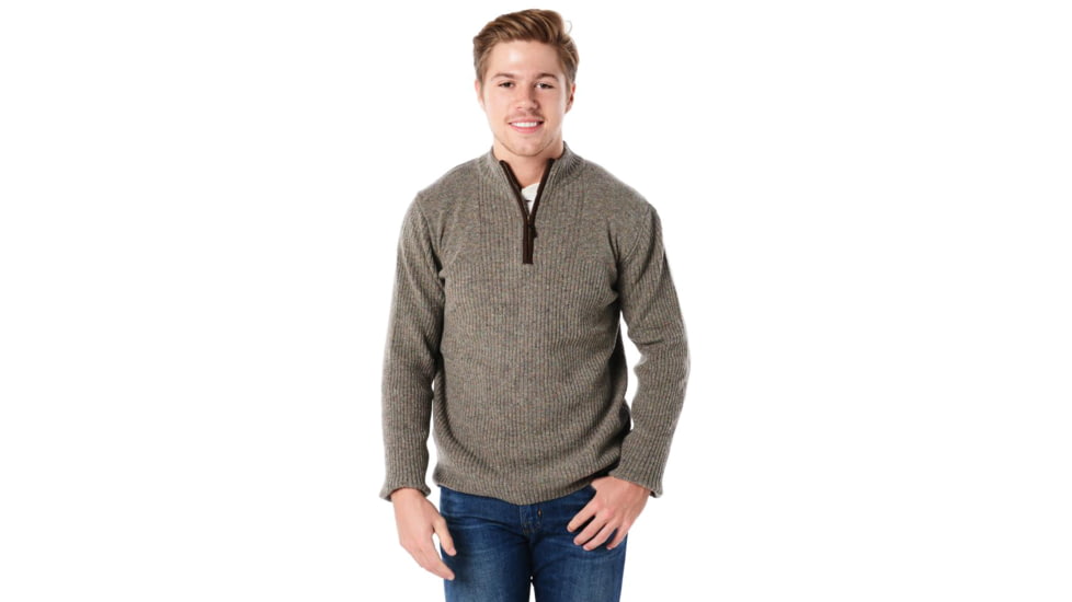 Saint Bernard Ribbed Zip Mock Sweater - Mens, ribbed-zipstyle-s1615