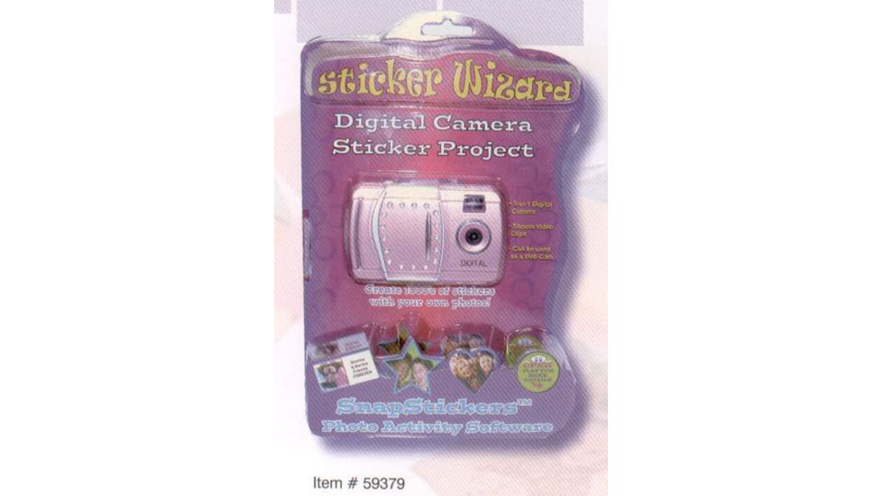 Sakar Kids Sticker Wizard Digital Camera Kit w/ SnapSticker Software 59379