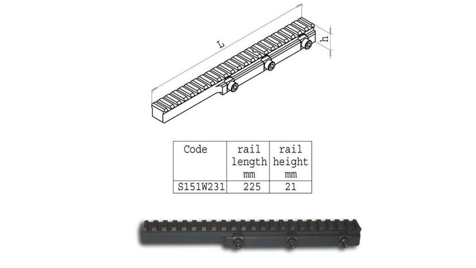 Sako Sako Trg High Picatinny Rail (225mm Long) S151W231
