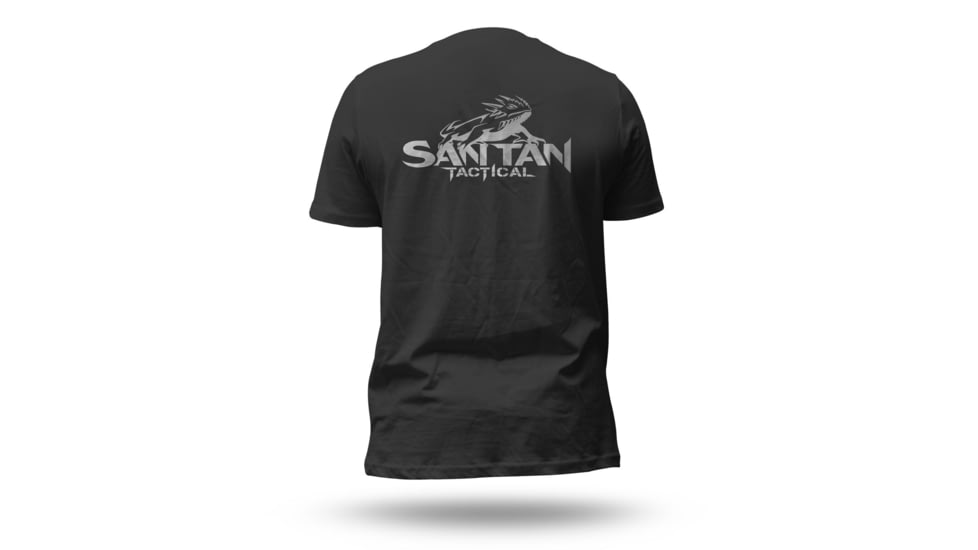 San Tan Tactical Silver Logo T-Shirt, Black, Large, STT-BSL-LG