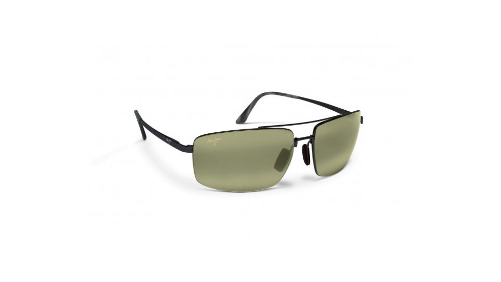 Maui Jim Sandalwood Sunglasses w/ Gunmetal Black Frame and Maui HT Lenses - HT217-02, Quarter View