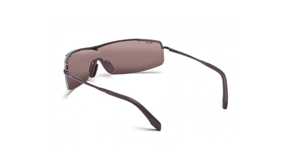 Maui Jim Sandbar Sunglasses w/ Burgundy Frame and Maui Rose Lenses - R511-07, Back View