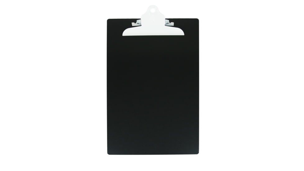 Saunders Legal Size Aluminum Clipboard w/Clip, Black, White Clip, 24519
