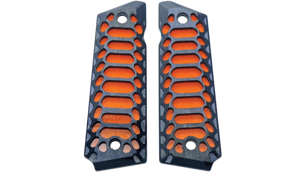 Savage Grips 1911 Grips, Black, Blue, Orange G10 Composite Construction, 3D Machined, 8001BL