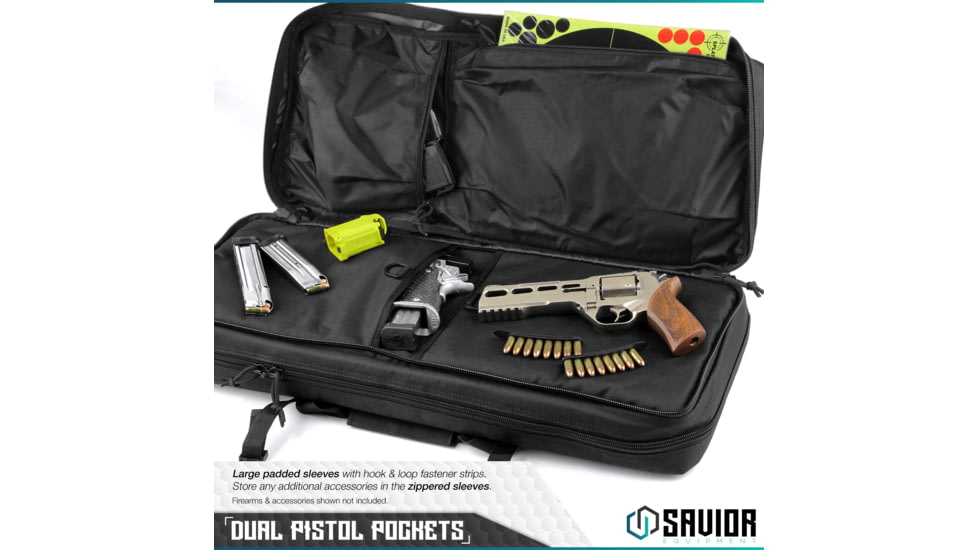 Savior Equipment American Classic Shorty Double Rifle Case, 24in, Black, RB-2412DG-V1-BK