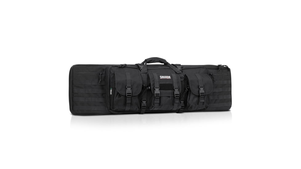 Savior Equipment American Classic Double Rifle Case, Black, 41in L x 12in H, RB-4212DG-V1-BK