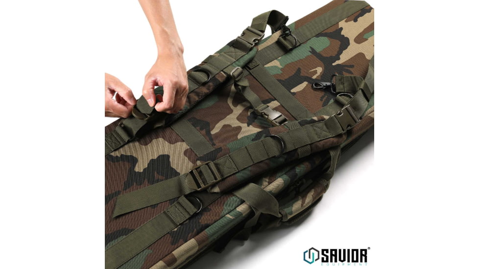 Savior Equipment American Classic Double Rifle Case, M81 Woodland, 35in L x 12in H, RB-3612DG-V1-M81