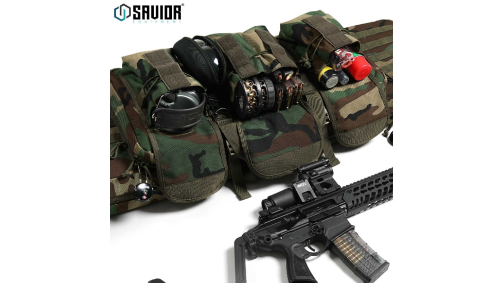 Savior Equipment American Classic Double Rifle Case, M81 Woodland, 45in L x 12in H, RB-4612DG-V1-M81