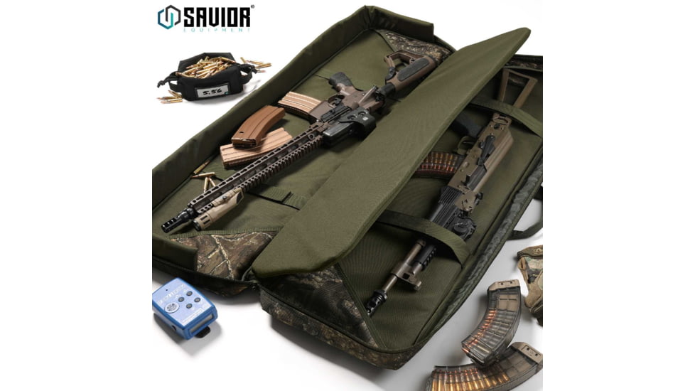 Savior Equipment American Classic Double Rifle Case, Realtree Timber, 41in L x 12in H, RB-4212DG-V1-TMBR