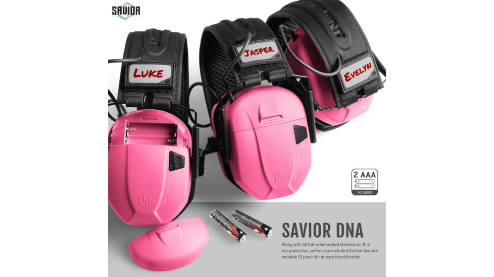 Savior Equipment Apollo Electronic Earmuffs Hearing Protection, Prison Pink, EM-APOLLO-PI