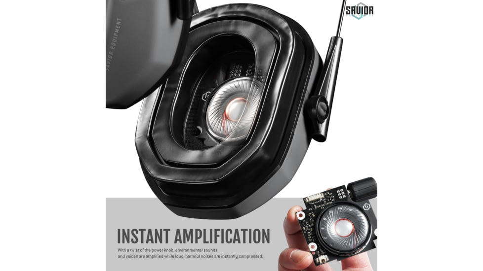 Savior Equipment Apollo Electronic Sound Suppressor, Gray, Collapsed: 5.5 x 5.5 x 4, EM-APOLLO-GS