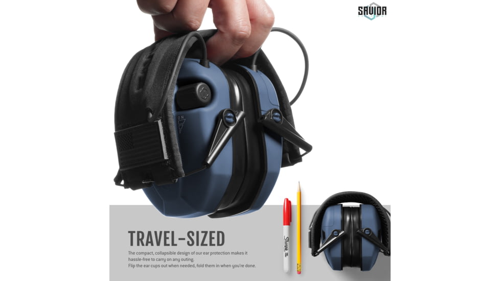 Savior Equipment Apollo Electronic Sound Suppressor, Midnight Blue, Collapsed: 5.5 x 5.5 x 4, EM-APOLLO-LU