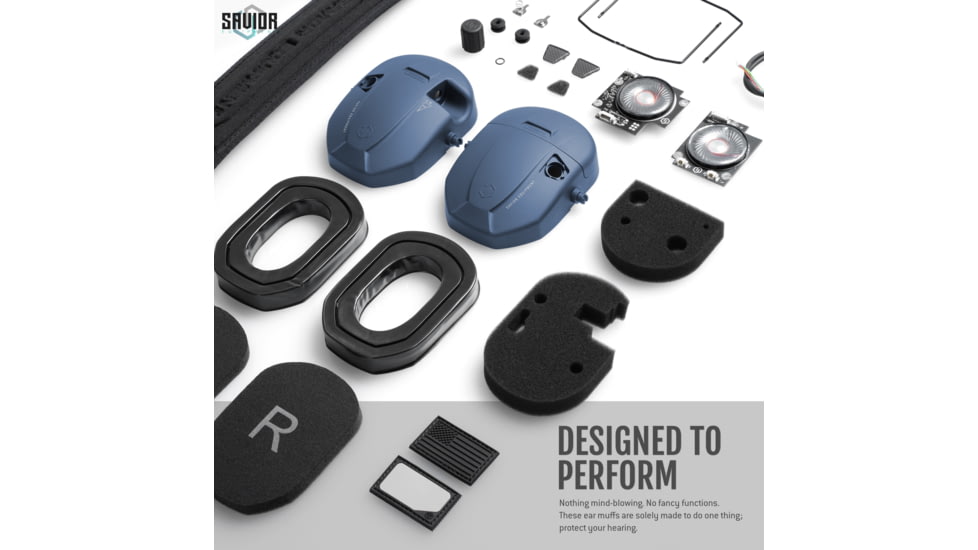 Savior Equipment Apollo Electronic Sound Suppressor, Midnight Blue, Collapsed: 5.5 x 5.5 x 4, EM-APOLLO-LU