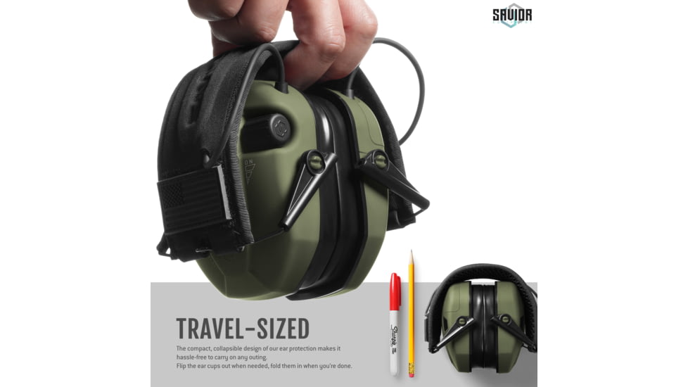 Savior Equipment Apollo Electronic Sound Suppressor, OD Green, Collapsed: 5.5 x 5.5 x 4, EM-APOLLO-OG