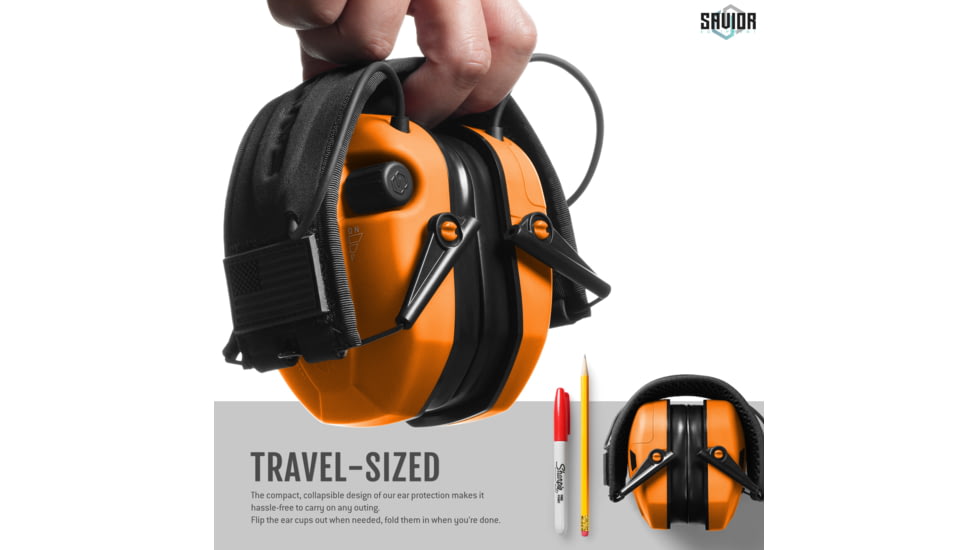 Savior Equipment Apollo Electronic Sound Suppressor, Orange, Collapsed: 5.5 x 5.5 x 4, EM-APOLLO-AN