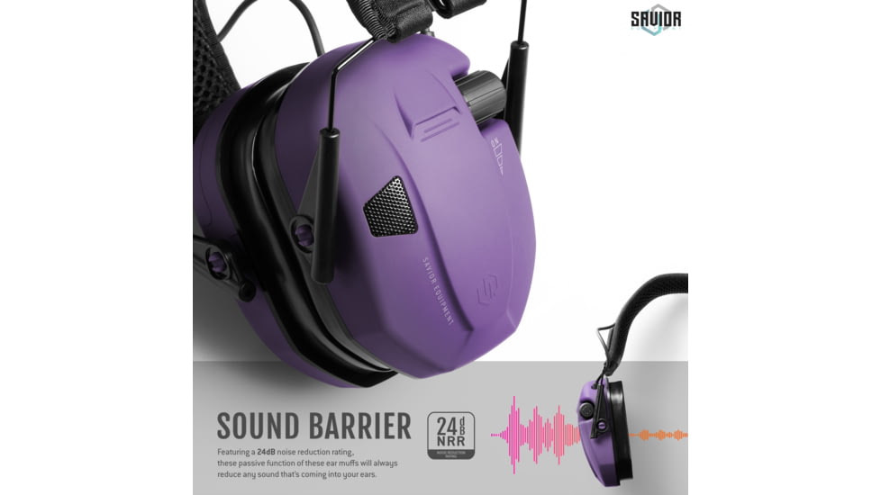 Savior Equipment Apollo Electronic Sound Suppressor, Purple, Collapsed: 5.5 x 5.5 x 4, EM-APOLLO-UR