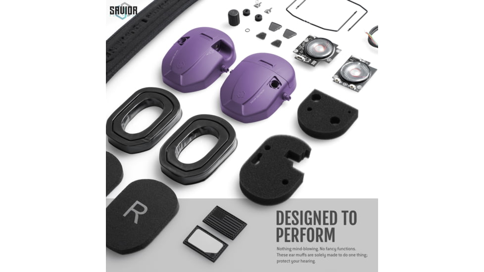 Savior Equipment Apollo Electronic Sound Suppressor, Purple, Collapsed: 5.5 x 5.5 x 4, EM-APOLLO-UR