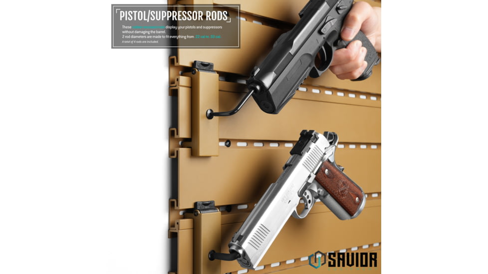 Savior Equipment Adjustable Rod for Pistol/Suppressor, 2-Pack
