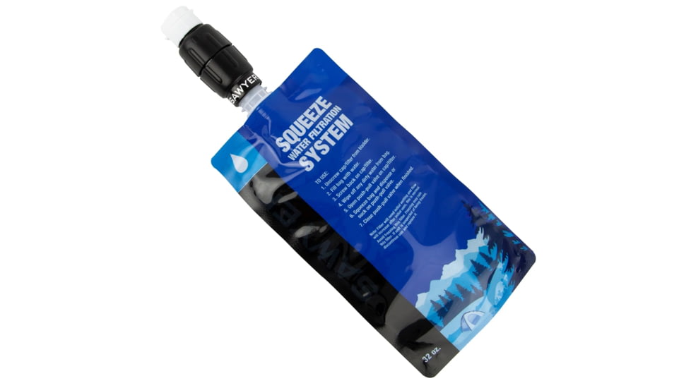 Sawyer Micro Squeeze Water Filtration System 32 oz Pouch/Cleaning Coupling 107BDAD1