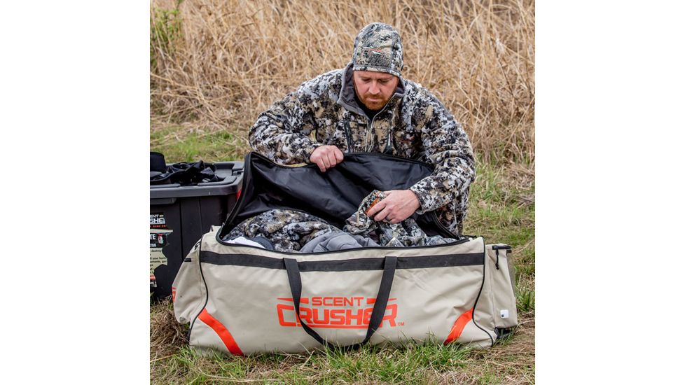 Scent Crusher Wheeled Ozone Roller Bag, Tan/Orange 59412-RB