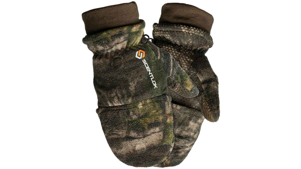ScentLok Fleece Pop Top Gloves, Mossy Oak Country DNA, Medium, 1409262