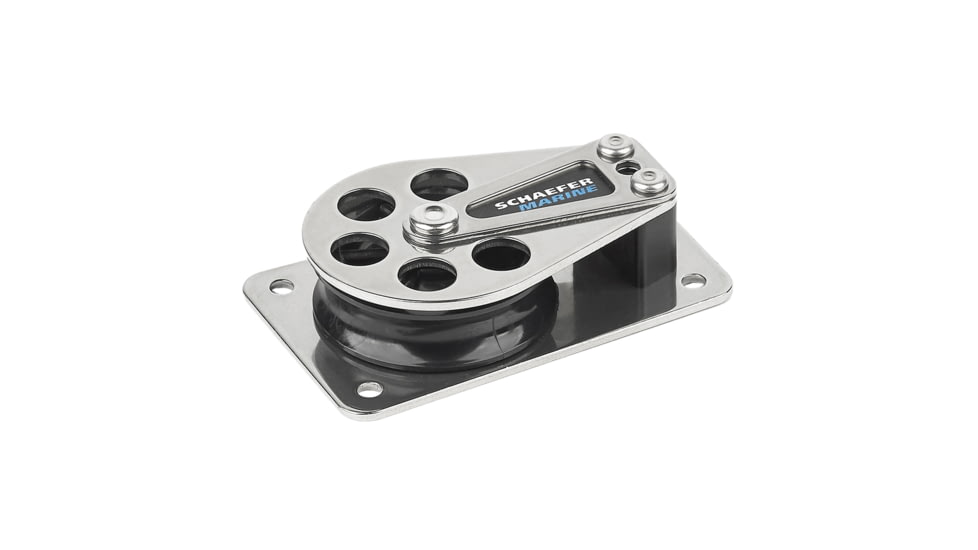 Schaefer Marine Series 5 Flat Base Cheek Block - Stainless Steel Cheeks 74727