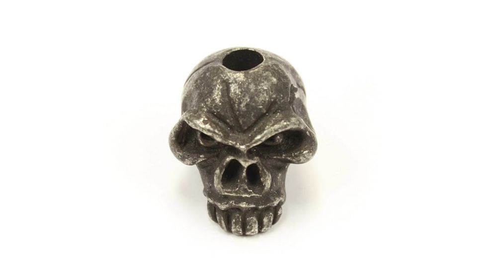 Schmuckatelli CO Emerson Jumbo Skull Bead,Pewter,Black SUEJB