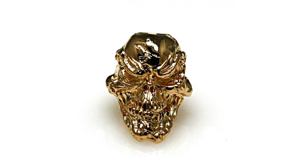 Schmuckatelli CO Grins Skull Bead, 18k Gold Plated, SUGG