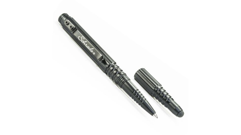 Schrade Aluminum Tacitcal Pen w/Stylus, Black SCPEN5BK