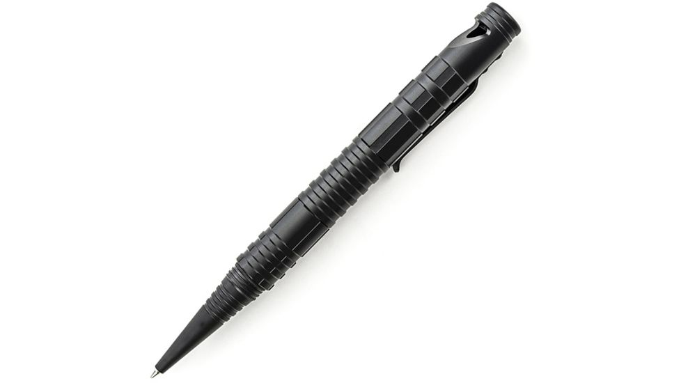 Schrade Aluminum Tactical Pen w/Fire Steel, Striker &amp; Whistle, Black SCPEN4BK