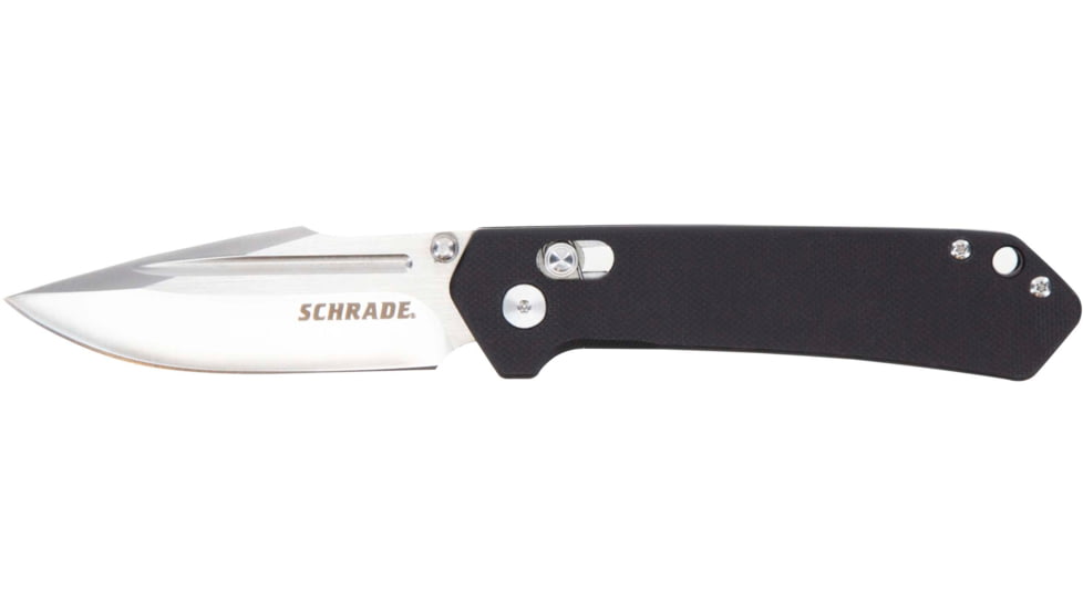 Schrade Divergent Folding Knife, 3.25in AUS-8 Stainless Steel Blade, Black G10 Handle, Sliver, 1136032