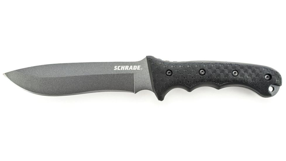 Schrade Large Extreme Survival Fixed Blade Knife, Black TPE Handle With Sheath, SCHF9