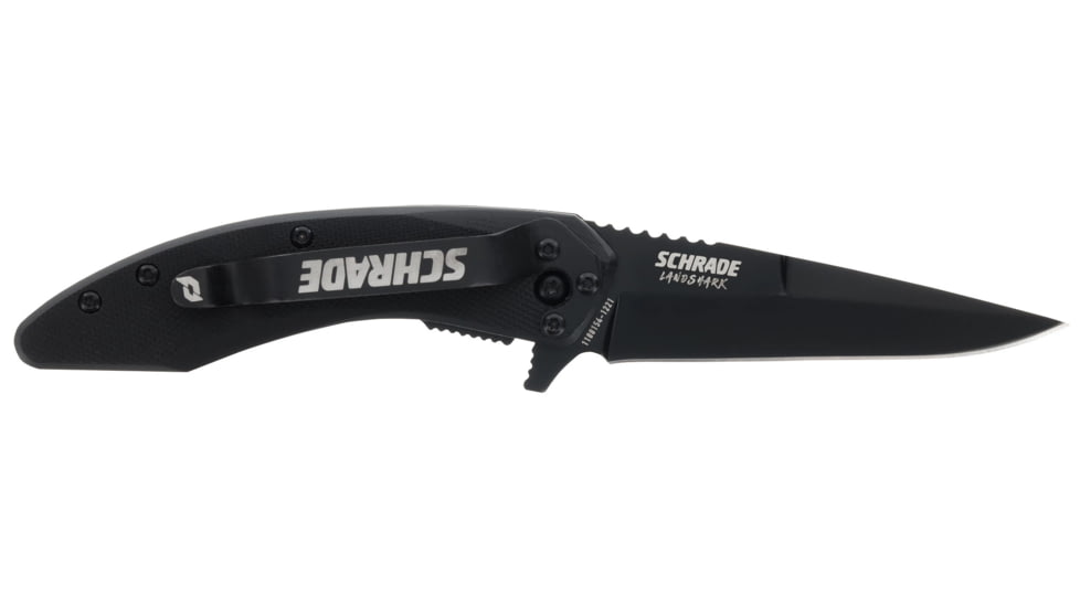 Schrade Landshark Assisted Opening Folding Knife, AUS-10 Steel Blade, G10, 1182506