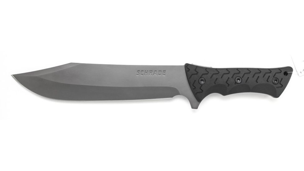 Leroy Full Tang Bowie Fixed Blade Knife, Black / Silver, Medium