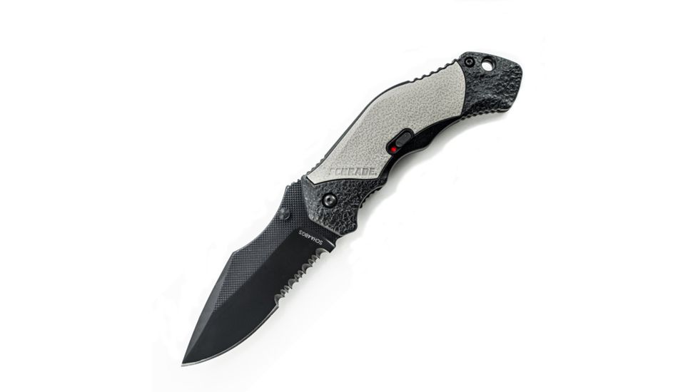 Schrade Magic Assist, Black Handle w/Gray Inlay, ComboEdge SCHA4BGS
