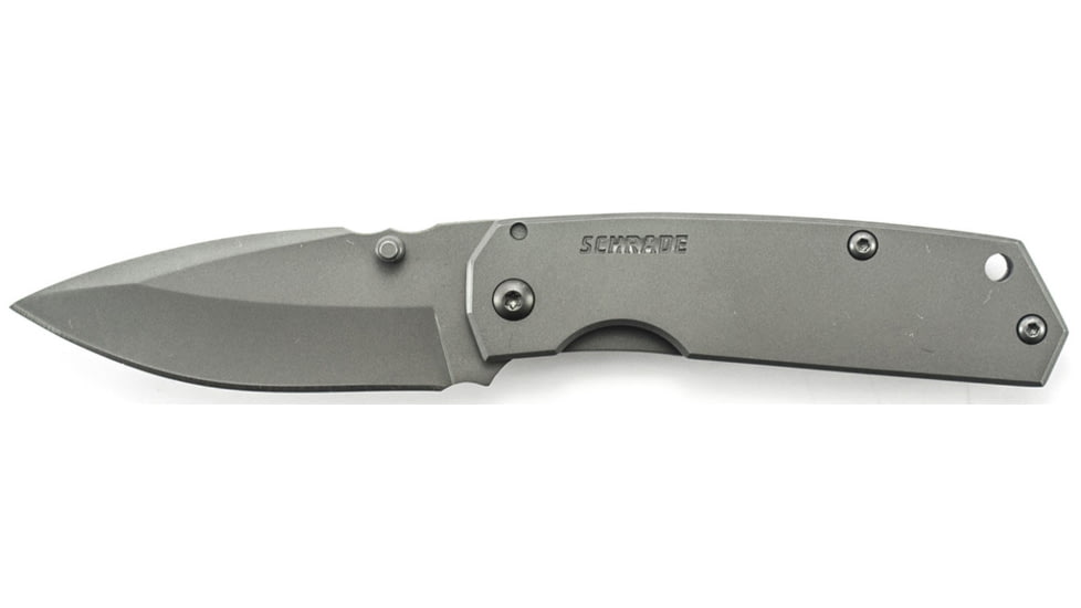 Schrade Mini Frame Lock Folding Knife,2.6in Titanium High Carbon Steel Drop Point Blade,Titanium Coated Stainless Steel Handle,Clam Package SCH303MCP