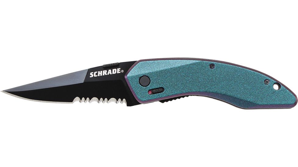 Mini Landshark ColorShift M.A.G.I.C. Assisted Opening Liner Lock Folding Knife, Black / Silver, Medium