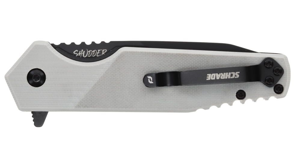 Schrade Shudder Assisted Opening Folding Knife, AUS-10 Steel Blade, Aluminum Handle, 1159289
