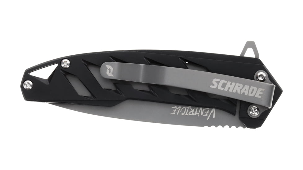 Schrade Ventricle Tanto Folding Knife, AUS-10 Steel, Aluminum Handle, CLR, 1159322
