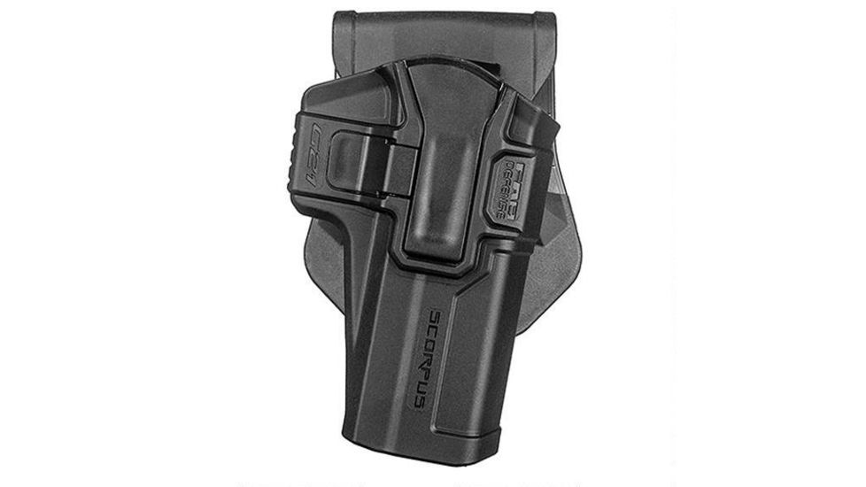 Scorpus M1 Holster w/Level 1 Retention, Swivel, Paddle/Belt, Right/Left, Glock .45 caliber, Black, M1 G-21S