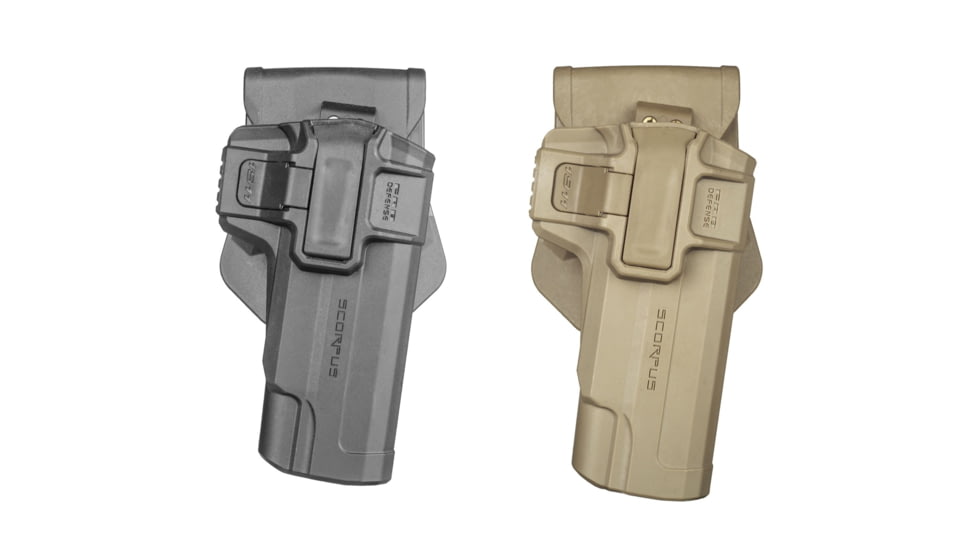 Scorpus M1 Paddle/Belt Level 1 Swivel Holster, Black, Flat Dark Earth