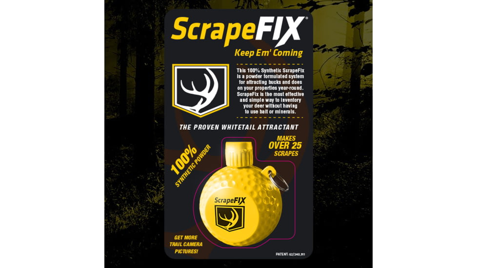 ScrapeFix Scrapefix Attractant Powder, Yellow, SF-BU1C