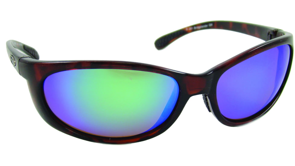 Sea Striker Bridgetender Sunglasses Tort Frame/Green Mirror Lens, 281