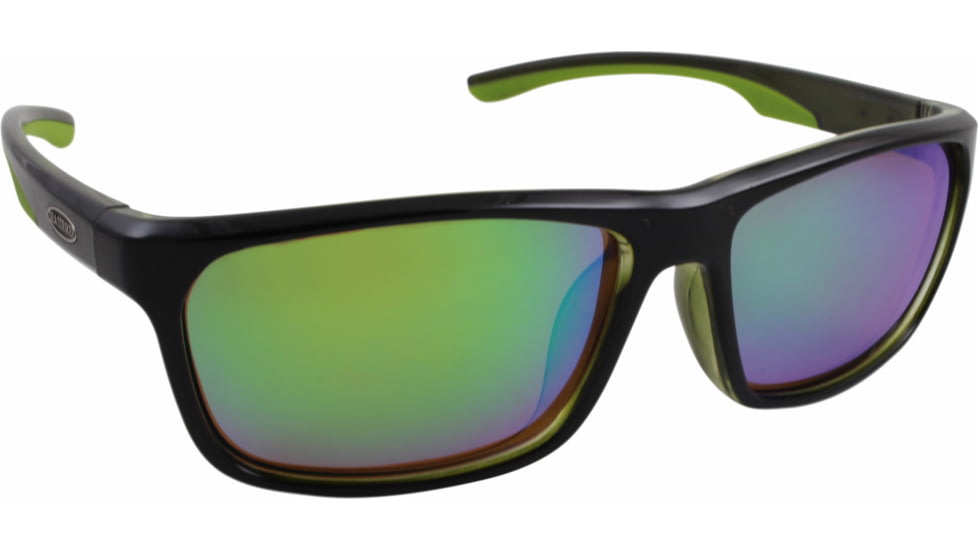 Sea Striker Keeper Sunglasses Black Frame/Green Mirror Polarized Lenses, 251