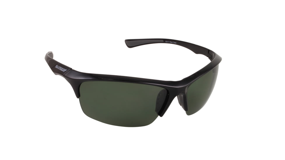 Sea Striker Reel Deal Sunglasses Black Frame Grey Polarized Lenses, 31701