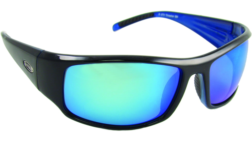 Sea Striker Thresher Sunglasses Black/Blue Mirror Lenses Polarized, 273