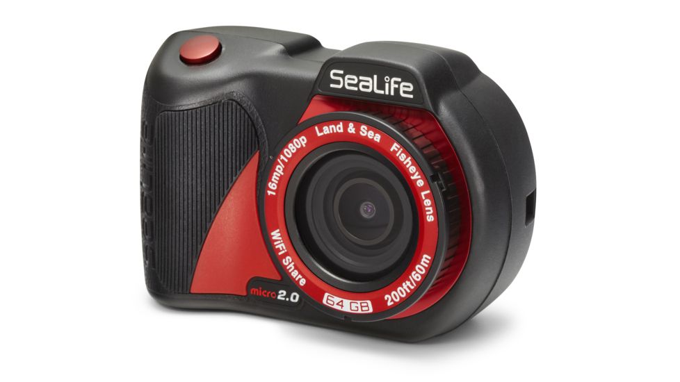 Micro 2.0 WiFi 64GB Underwater Camera, BLACK  / RED
