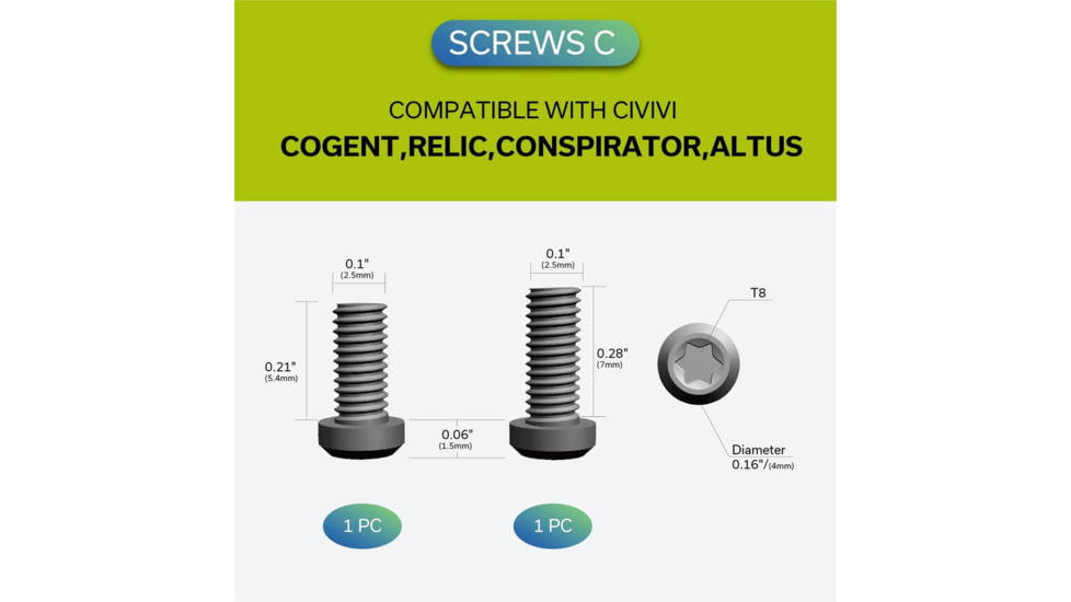 SENCUT Plain Titanium Clip - T001C